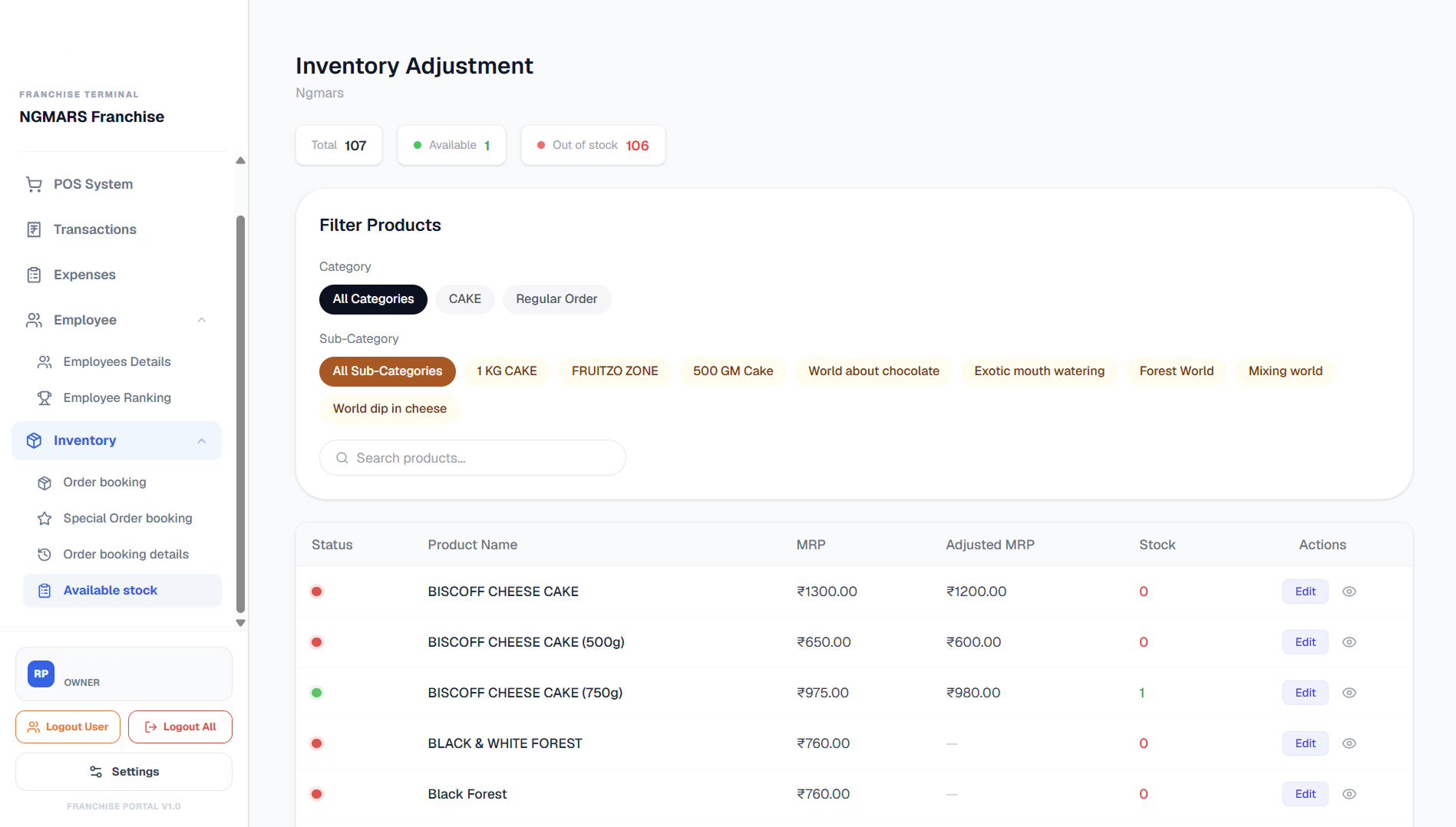 Raw Material Inventory Management